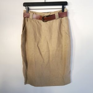 PERRI Linen Pencil Skirt Vintage Medium